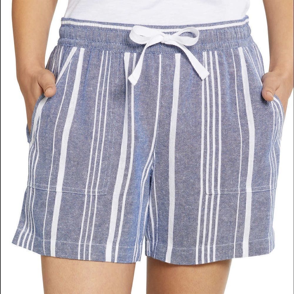 NWT! Nautica Womens Linen Blend Pull-On Easy to Wear Versatile Shorts - Picture 2 of 14